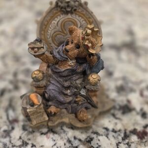 Charming Bear Figurine with Crown
